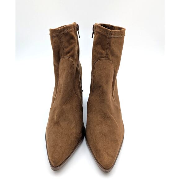 Steve Madden Touchdown Ankle Booties Side Zip Women's Brown Size US8M EU39 - Picture 2 of 15